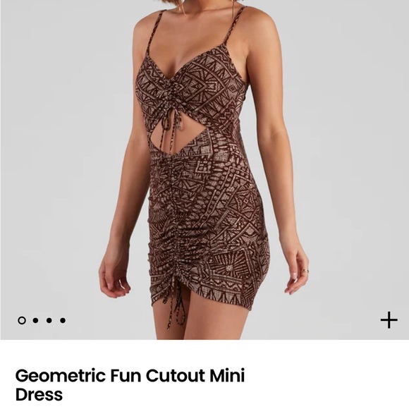 Windsor Dresses & Skirts - Windsor Geometric Fun Cut Out Mini Dress